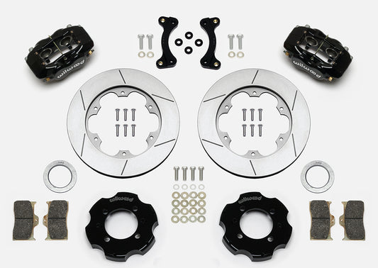 Front Big Brake Kit Dynalite 4 11.00" Black Slotted Rotor for NA/NB Mazda MX5 Miata by Wilwood | 140-13379