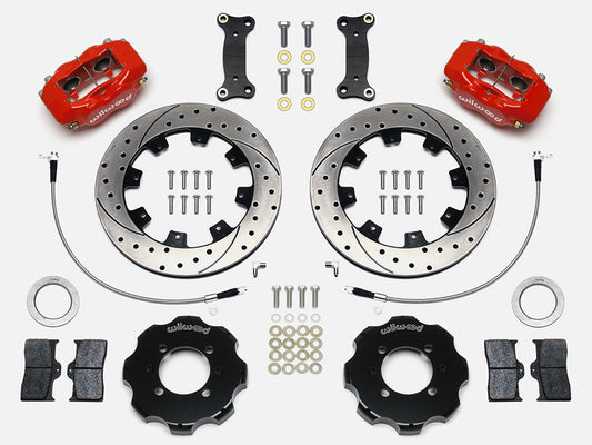 Front Big Brake Kit Dynalite 12.19" Red Drilled & Slotted Rotor for ND Mazda MX5 Miata by Wilwood | 140-14233-DR