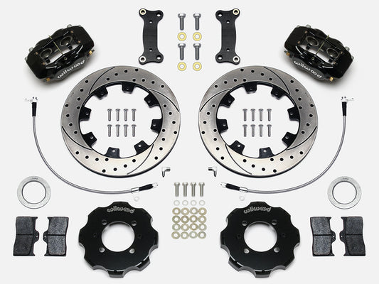 Front Big Brake Kit Dynalite 12.19" Black Drilled & Slotted Rotor for ND Mazda MX5 Miata by Wilwood | 140-14233-D