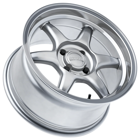 Tandem 15" - Hyper Silver Machined Lip 4x100 by Kansei