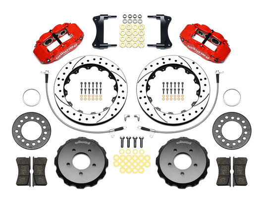 Front Big Brake Kit Superlite 6R 12.88" Red Drilled & Slotted Rotor for NC Mazda MX5 Miata by Wilwood | 140-12907-DR