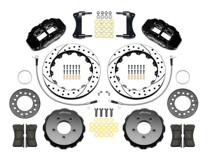 Front Big Brake Kit Superlite 6R 12.88" Black Drilled & Slotted Rotor for NC Mazda MX5 Miata by Wilwood | 140-12907-D
