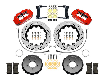 Front Big Brake Kit Superlite 6R 14.00" Red Drilled & Slotted Rotor for NC Mazda MX5 Miata by Wilwood | 140-12911-DR