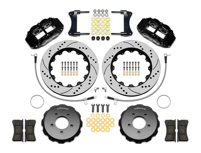 Front Big Brake Kit Superlite 6R 14.00" Black Drilled & Slotted Rotor for NC Mazda MX5 Miata by Wilwood | 140-12911-D