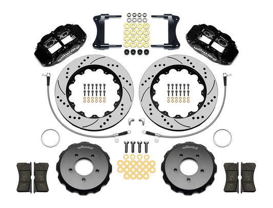 Front Big Brake Kit Superlite 6R 14.00" Black Drilled & Slotted Rotor for NC Mazda MX5 Miata by Wilwood | 140-12911-D
