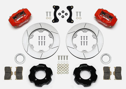 Front Big Brake Kit Dynalite 4 11.00" Red Slotted Rotor for NA/NB Mazda MX5 Miata by Wilwood | 140-13379-R