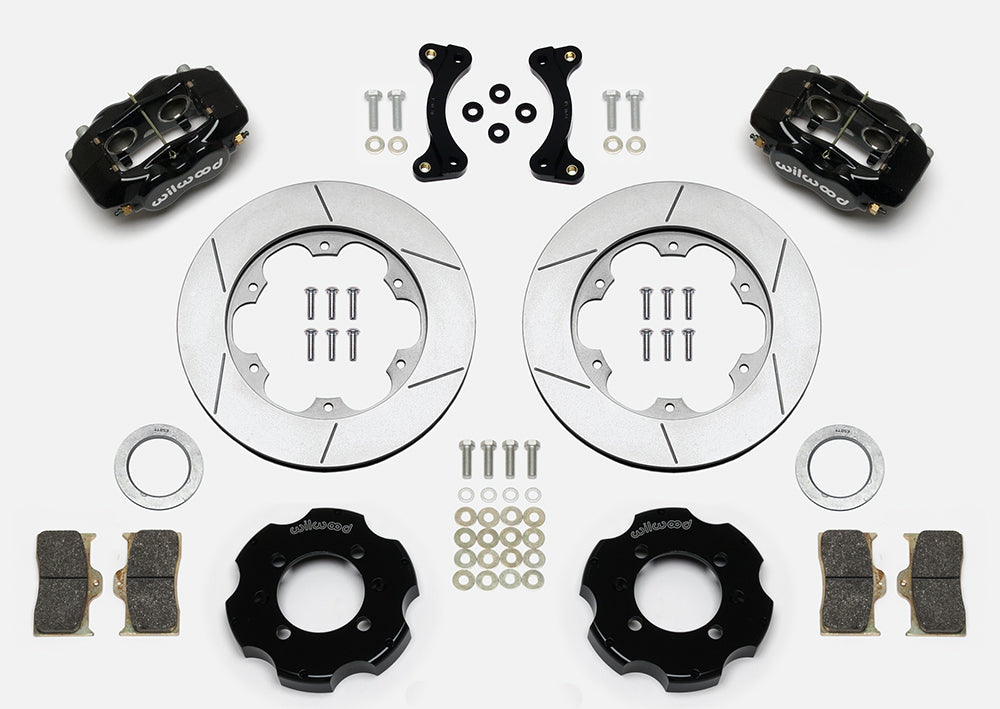 Front Big Brake Kit Dynalite 4 11.00" Black Slotted Rotor for NA/NB Mazda MX5 Miata by Wilwood | 140-13379