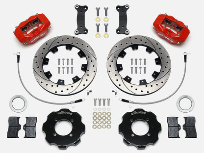 Front Big Brake Kit Dynalite 12.19" Red Drilled & Slotted Rotor for ND Mazda MX5 Miata by Wilwood | 140-14233-DR