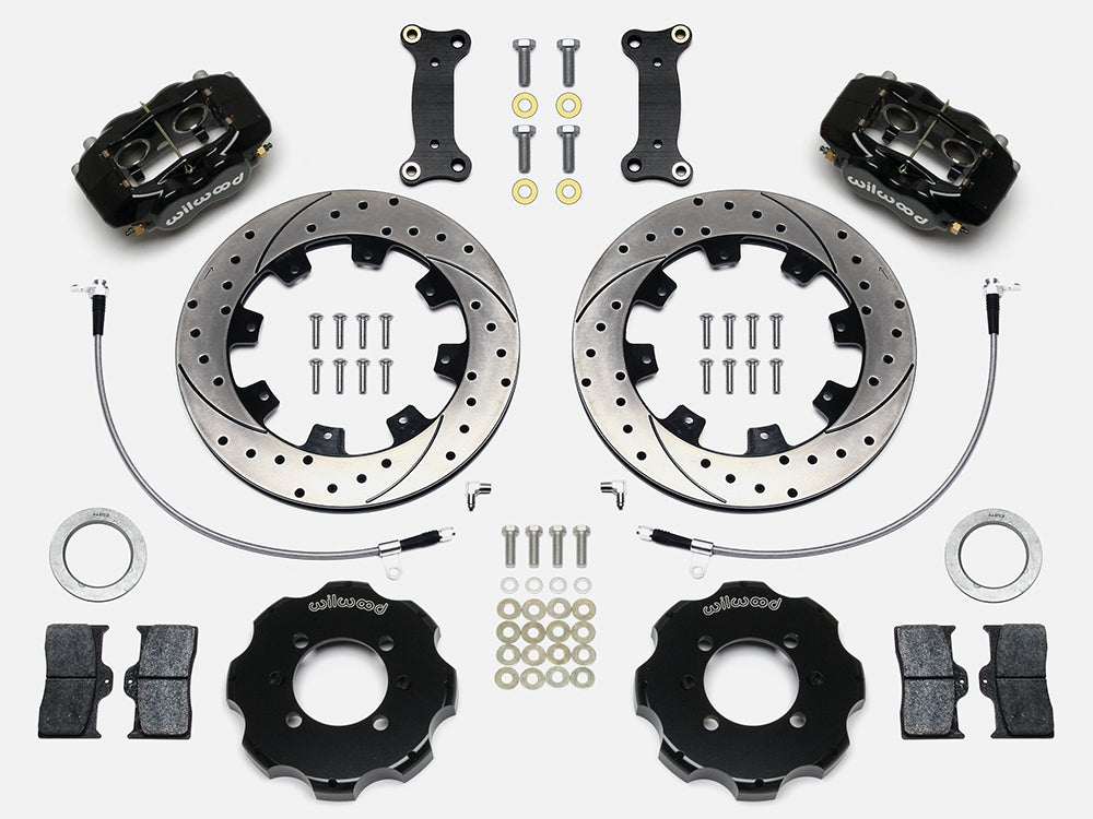 Front Big Brake Kit Dynalite 12.19" Black Drilled & Slotted Rotor for ND Mazda MX5 Miata by Wilwood | 140-14233-D