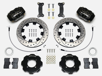Front Big Brake Kit Dynalite 12.19" Black Drilled & Slotted Rotor for ND Mazda MX5 Miata by Wilwood | 140-14233-D