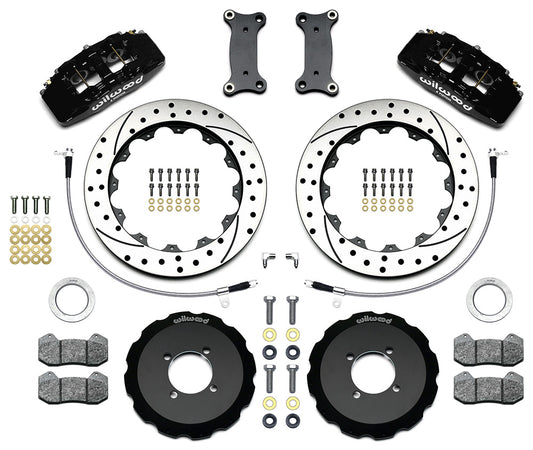 Front Big Brake Kit Dynapro 6 12.88" Black Drilled & Slotted Rotor for ND Mazda MX5 Miata by Wilwood | 140-14234-D