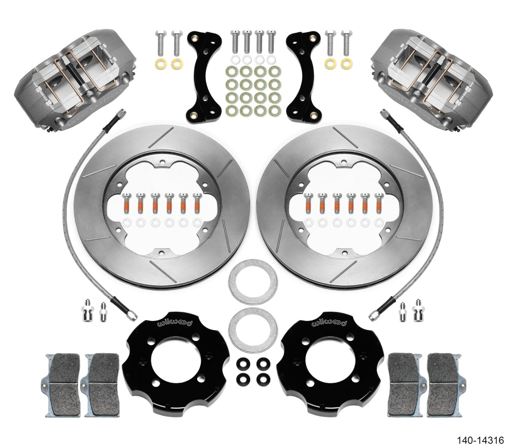 Front Big Brake Kit Dynapro 4 11.00" Anodized Slotted Rotor for NA/NB Mazda MX5 Miata by Wilwood | 140-14316