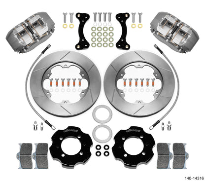Front Big Brake Kit Dynapro 4 11.00" Anodized Slotted Rotor for NA/NB Mazda MX5 Miata by Wilwood | 140-14316