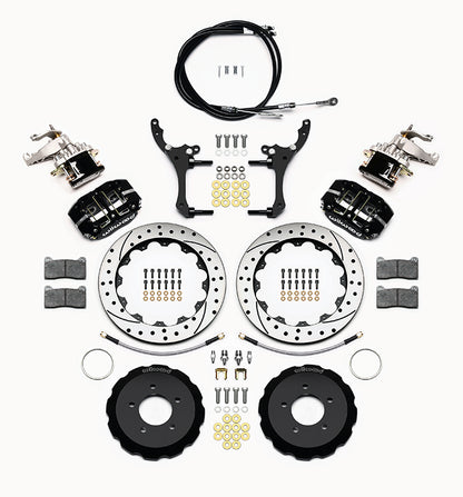 Rear Big Brake Kit Dynapro 4 12.88" Black Drilled & Slotted Rotor for NC Mazda MX5 Miata by Wilwood | 140-15034-D