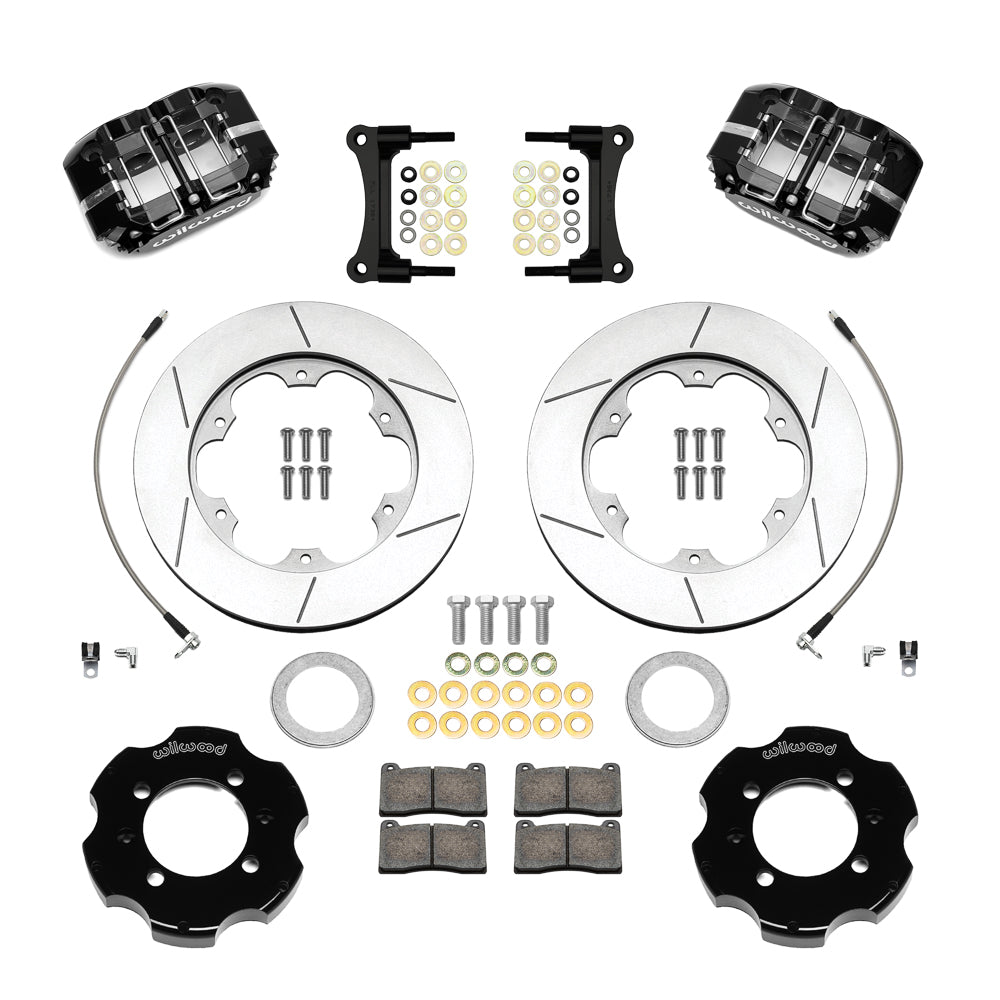 Front Big Brake Kit Narrow Dynapro 11" Black Slotted Rotor for ND Mazda MX5 Miata by Wilwood | 140-17363