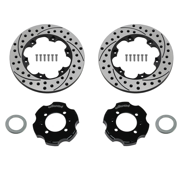 Rear Brake Kit Promatrix 10.85" Drilled & Slotted Rotor for NB2 Mazda MX5 Miata by Wilwood | 140-17644-D