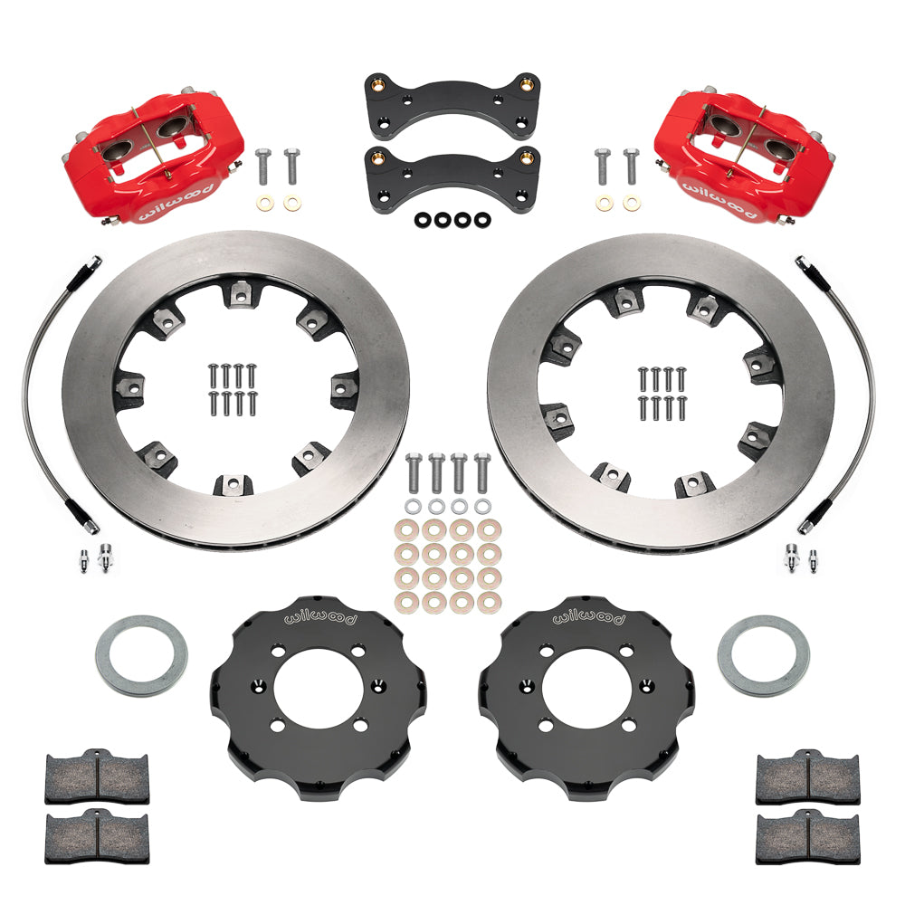 Front Big Brake Kit Dynalite 4 11.75" Red Rotor for NA/NB Mazda MX5 Miata by Wilwood | 140-17935-R