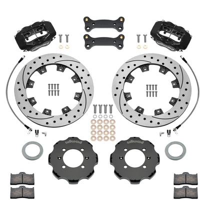 Front Big Brake Kit Dynalite 11.75" Black Drilled & Slotted Rotor for ND Mazda MX5 Miata by Wilwood | 140-17937-D