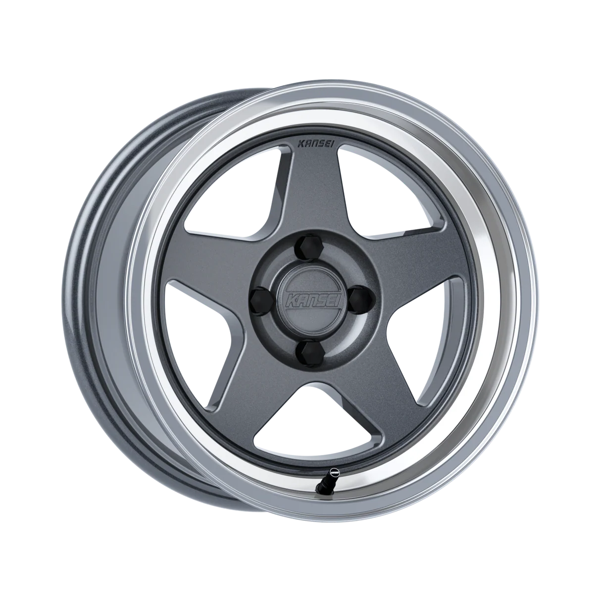 KNP 15" - Gloss Gunmetal Machined Lip 4x100 by Kansei