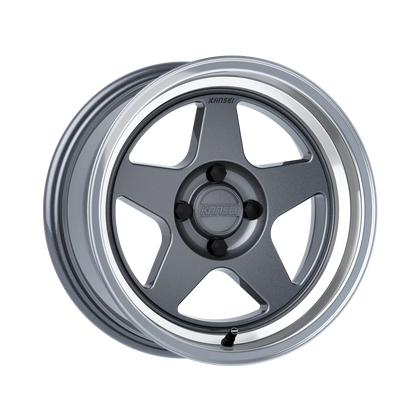 KNP 15" - Gloss Gunmetal Machined Lip 4x100 by Kansei