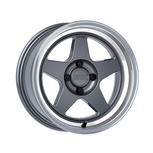 KNP 15" - Gloss Gunmetal Machined Lip 4x100 by Kansei
