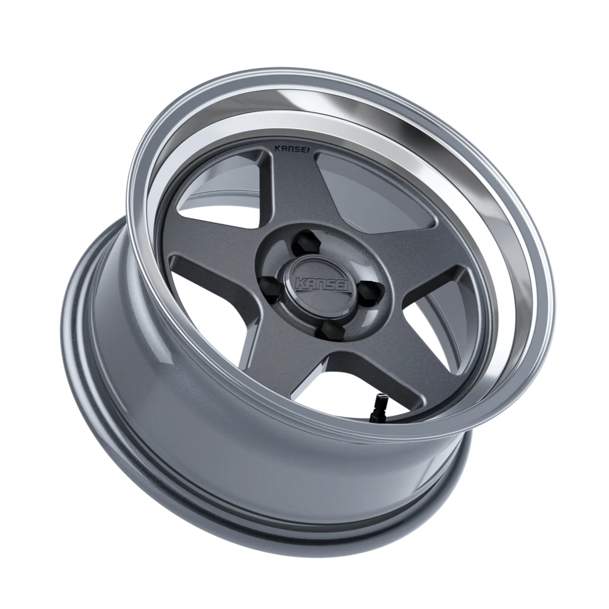KNP 15" - Gloss Gunmetal Machined Lip 4x100 by Kansei