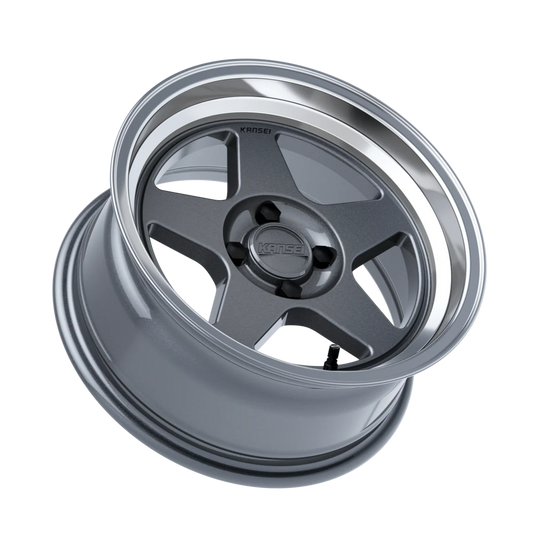 KNP 15" - Gloss Gunmetal Machined Lip 4x100 by Kansei