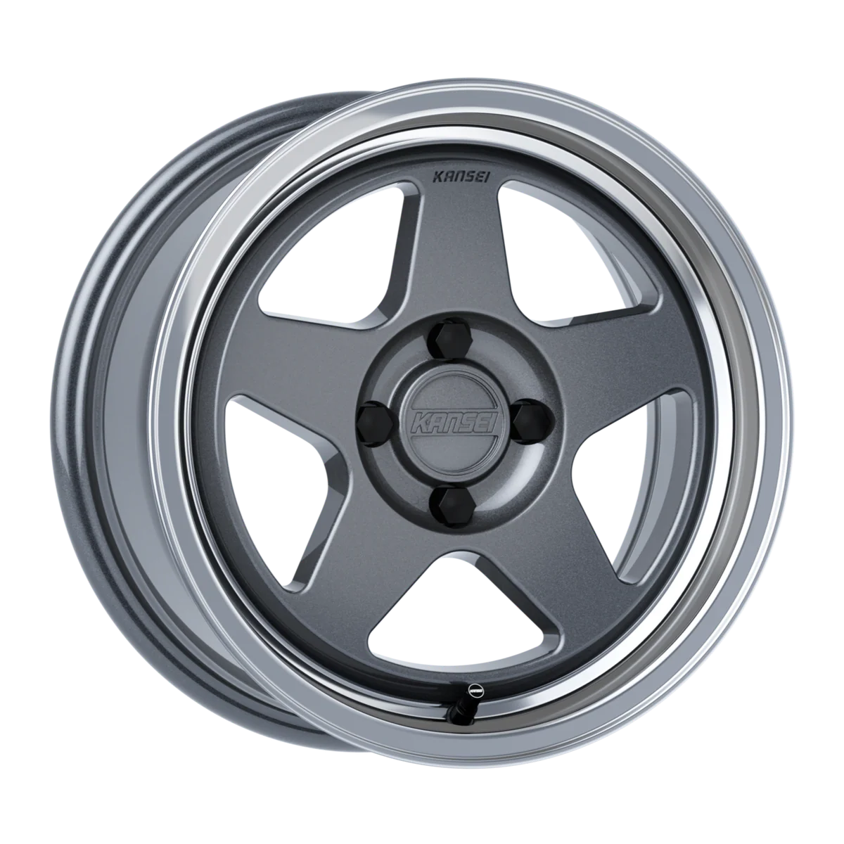 KNP 15" - Gloss Gunmetal Machined Lip 4x100 by Kansei