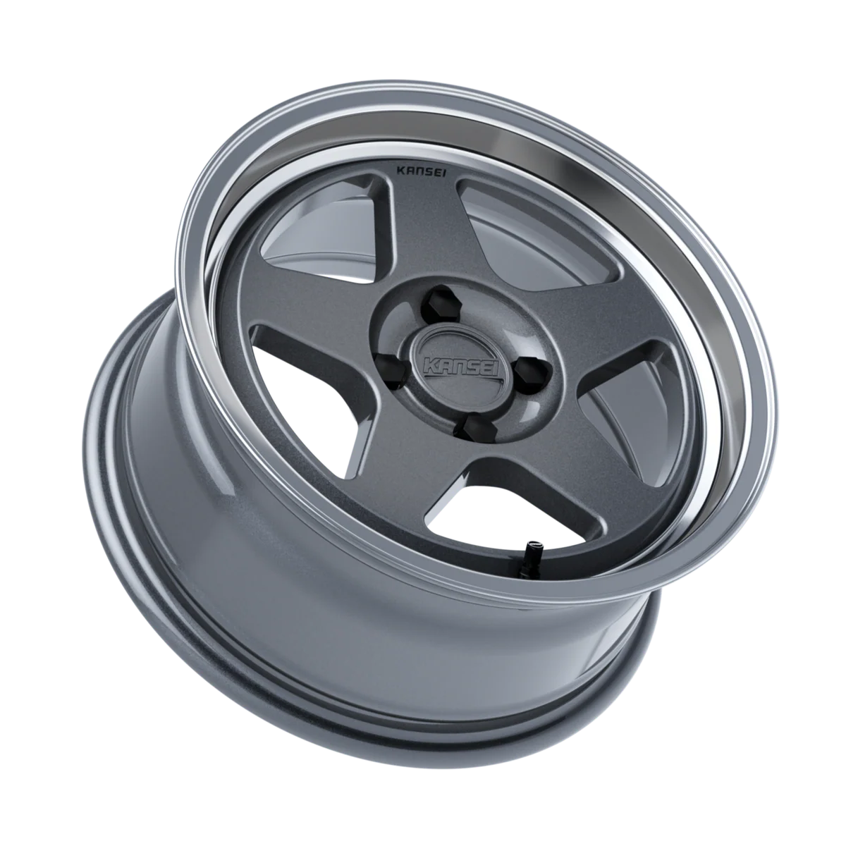 KNP 15" - Gloss Gunmetal Machined Lip 4x100 by Kansei