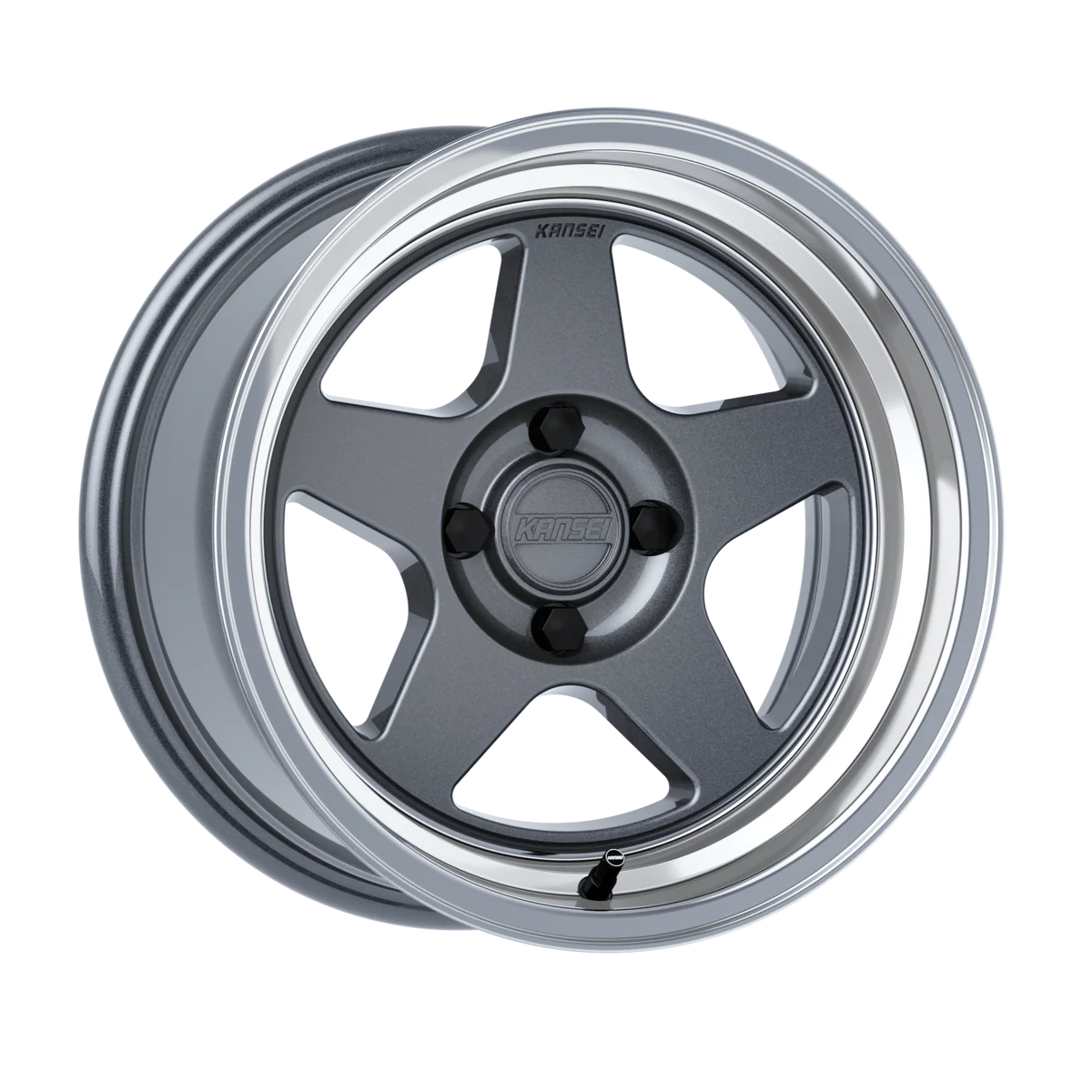 KNP 15" - Gloss Gunmetal Machined Lip 4x100 by Kansei