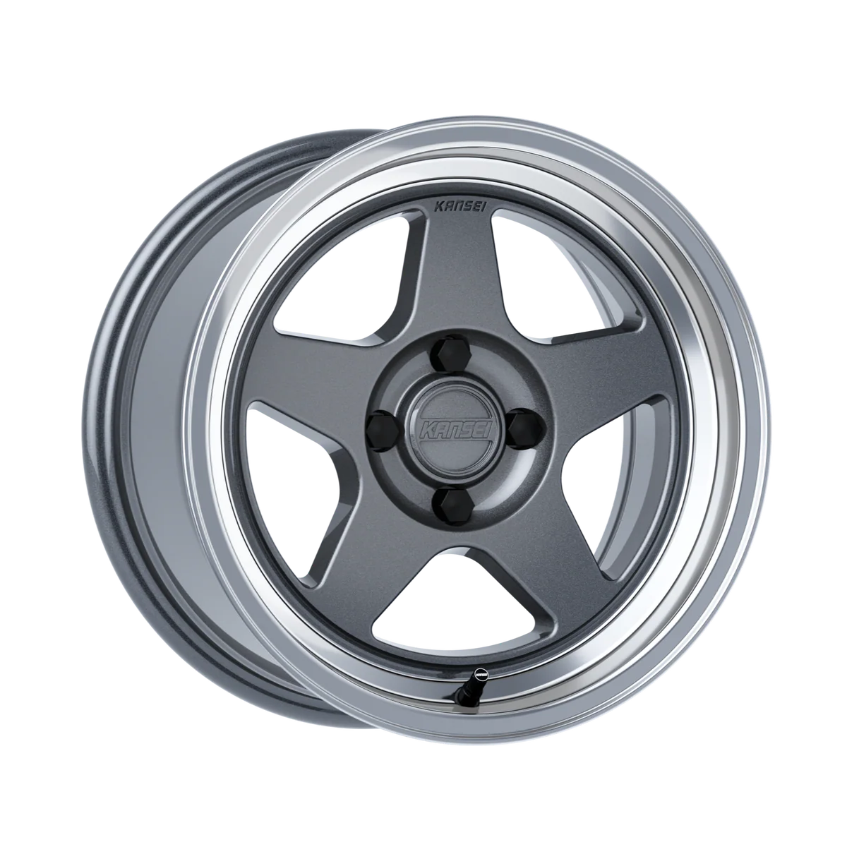 KNP 15" - Gloss Gunmetal Machined Lip 4x100 by Kansei