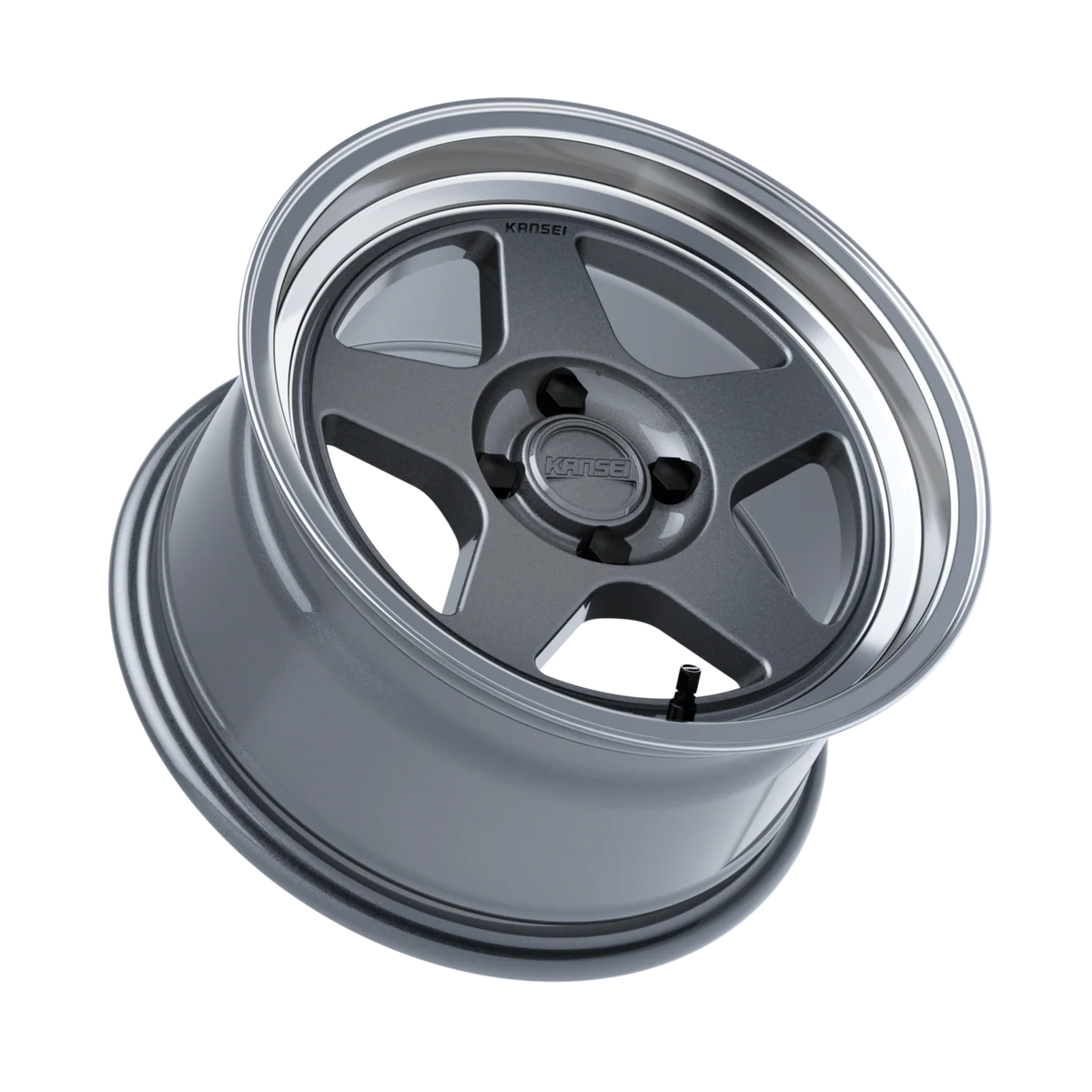 KNP 15" - Gloss Gunmetal Machined Lip 4x100 by Kansei