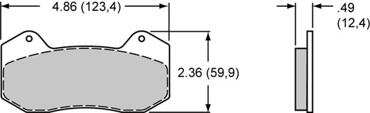 Dynapro 6 BP-10 Brake Pad Set by Wilwood | 150-10006K