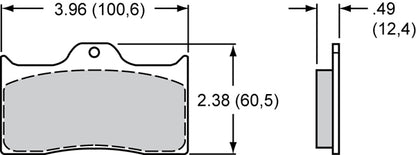 Dynalite BP-35 Brake Pad Set by Wilwood | 150-35-7112K