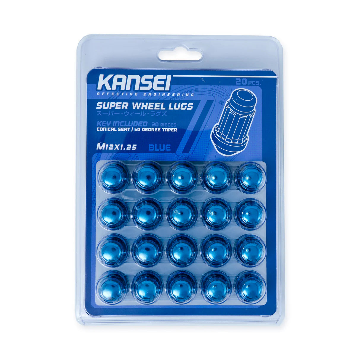 12x1.5" 60 Degree Spline Acorn Lug Nuts by Kansei [20 PC]