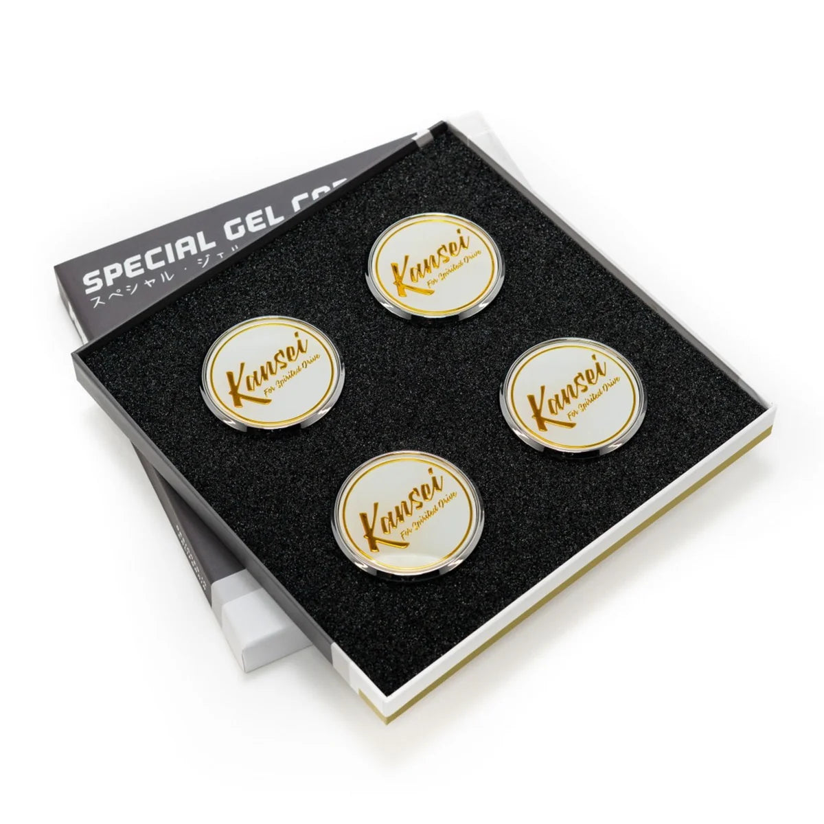 Special Edition Gold Gel Center Cap Set by Kansei [4 PC]
