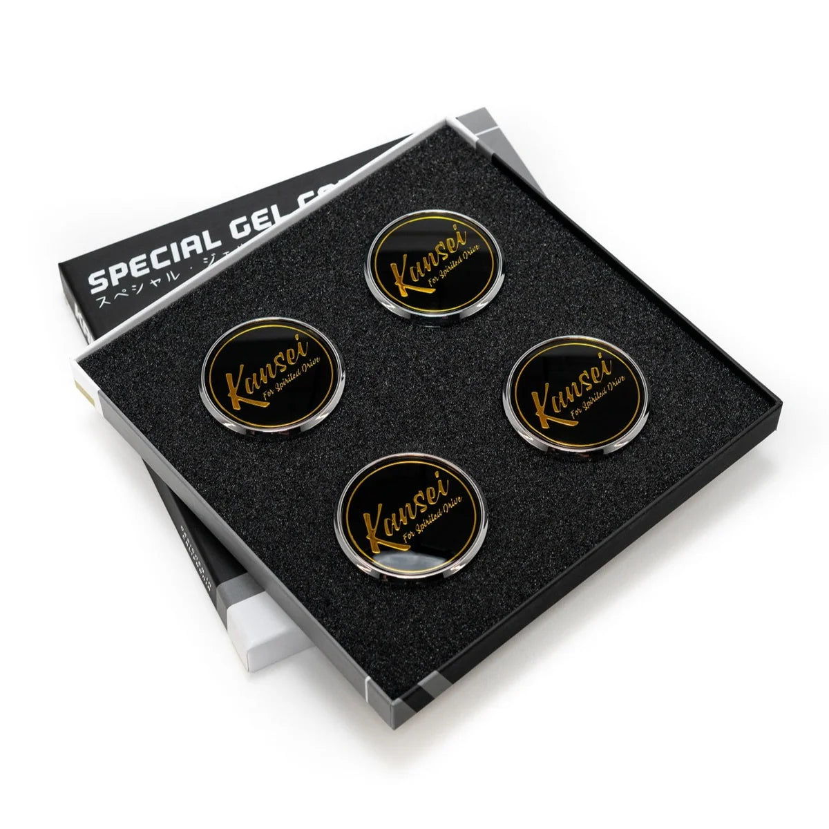 Special Edition Gold Gel Center Cap Set by Kansei [4 PC]