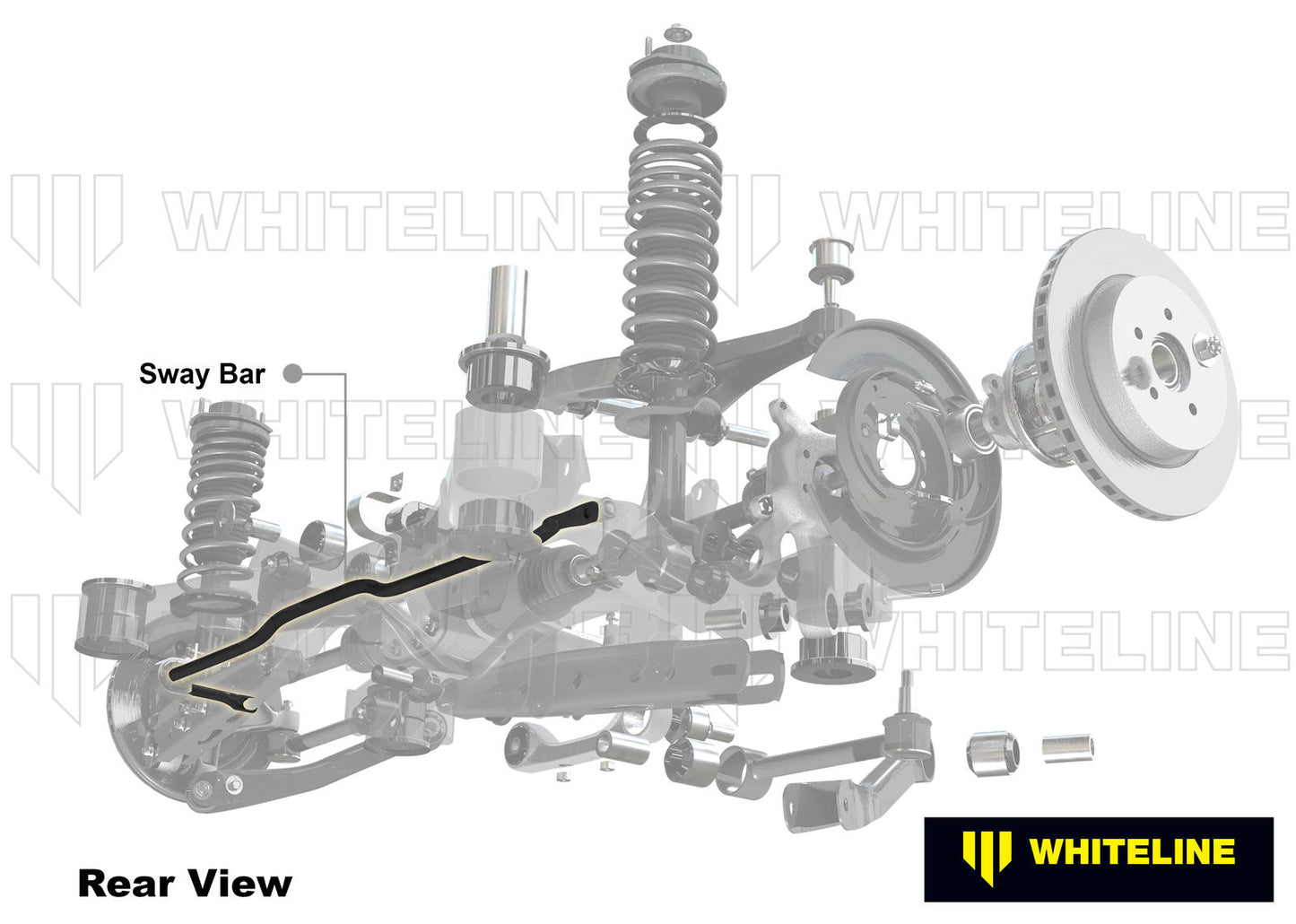 Rear Sway Bar 16mm 3 Point Adjustable Kit for NA/NB Mazda MX5 Miata by Whiteline