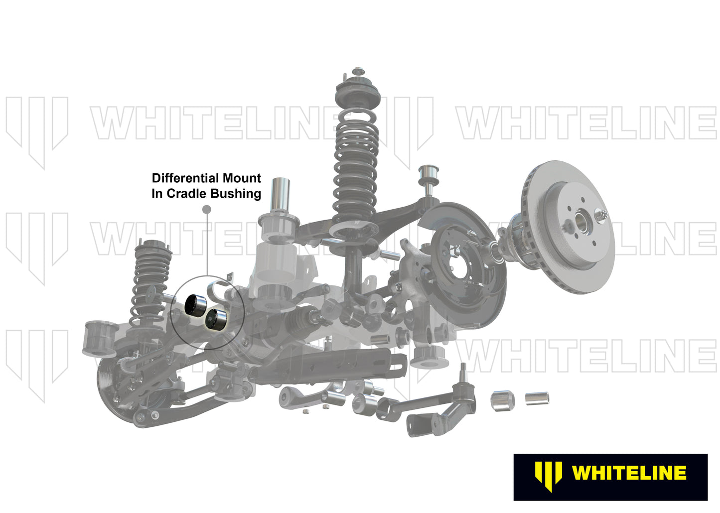 Rear Differential Mount Polyurethane Bushing Kit for NA/NB Mazda MX5 Miata by Whiteline