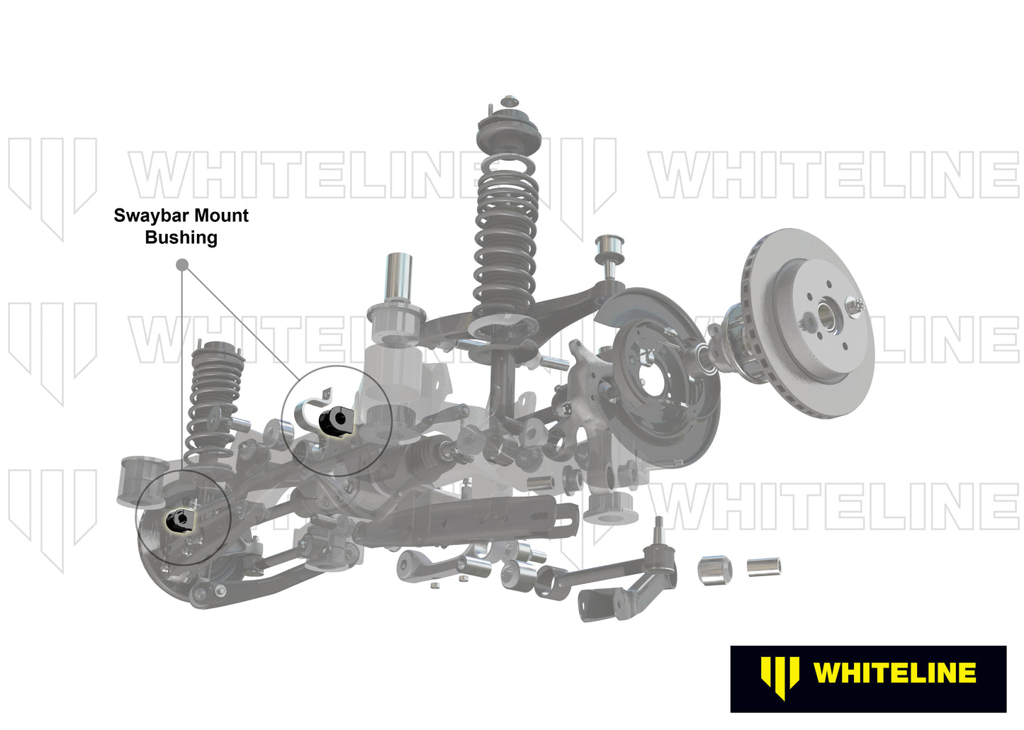 16mm Rear Sway Bar Mount Polyurethane Bushing Repair Kit for NA/NB Mazda MX5 Miata by Whiteline