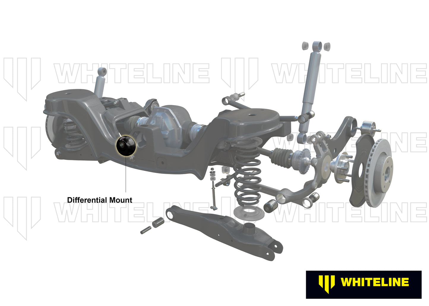 Rear Differential Mount Polyurethane Bushing Kit for NC Mazda MX5 Miata by Whiteline