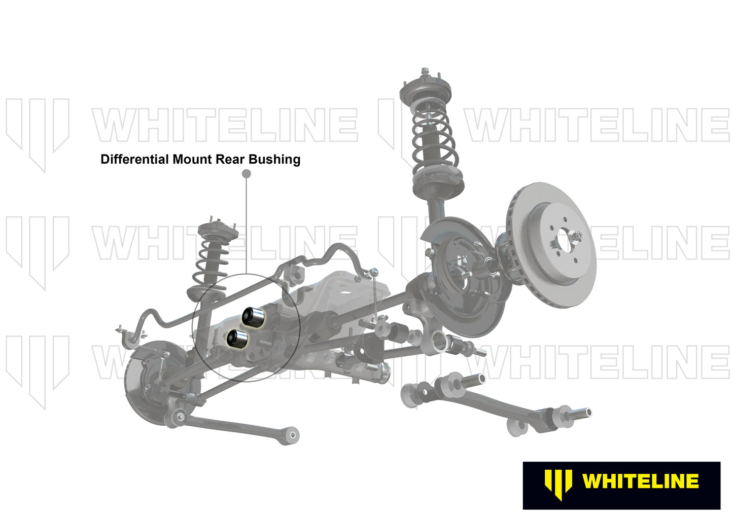 Rear Differential Mount Polyurethane Bushing Kit for NC Mazda MX5 Miata by Whiteline