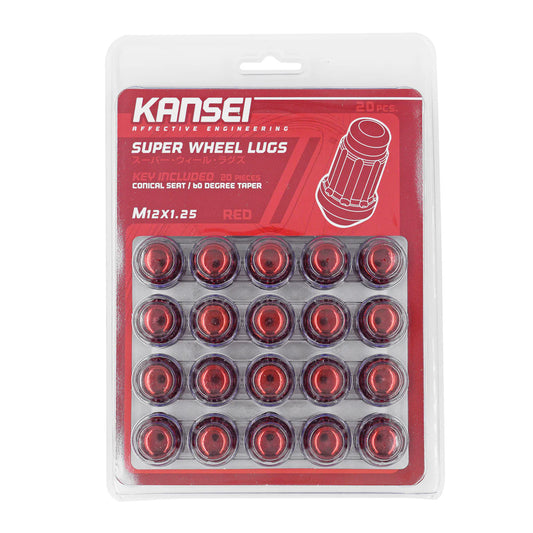 12x1.5" 60 Degree Spline Acorn Lug Nuts by Kansei [20 PC]