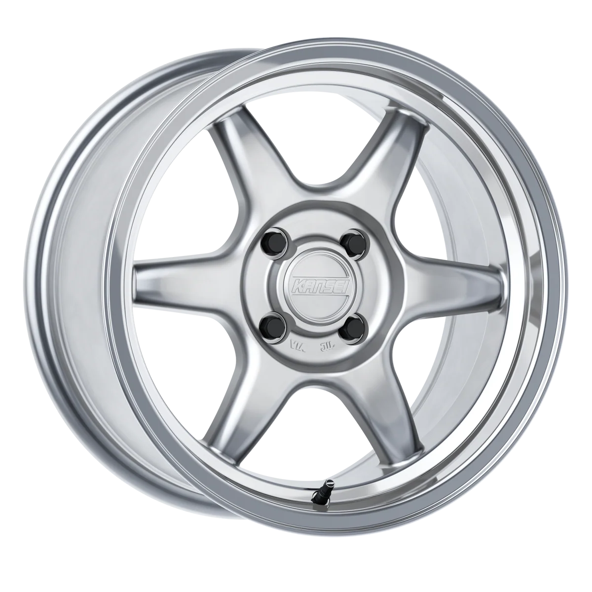 Tandem 15" - Hyper Silver Machined Lip 4x100 by Kansei