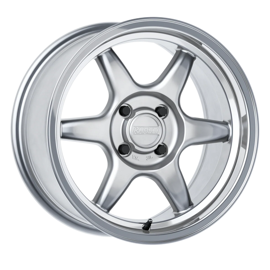 Tandem 15" - Hyper Silver Machined Lip 4x100 by Kansei