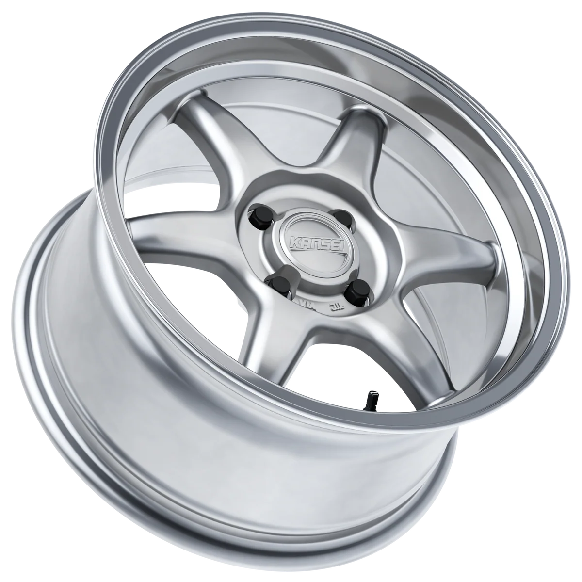 Tandem 15" - Hyper Silver Machined Lip 4x100 by Kansei