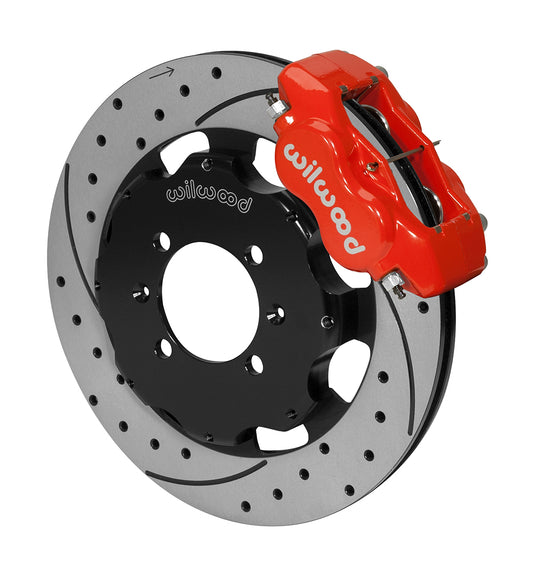 Front Big Brake Kit Dynalite 12.19" Red Drilled & Slotted Rotor for ND Mazda MX5 Miata by Wilwood | 140-14233-DR