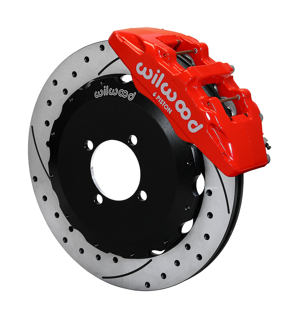 Front Big Brake Kit Dynapro 6 12.88" Red Drilled & Slotted Rotor for ND Mazda MX5 Miata by Wilwood | 140-14234-DR
