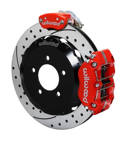 Rear Big Brake Kit Dynapro 4 12.88" Red Drilled & Slotted Rotor for NC Mazda MX5 Miata by Wilwood | 140-15034-DR
