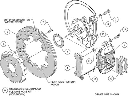 Front Big Brake Kit Dynalite 12.19" Black Rotor for ND Mazda MX5 Miata by Wilwood | 140-14233